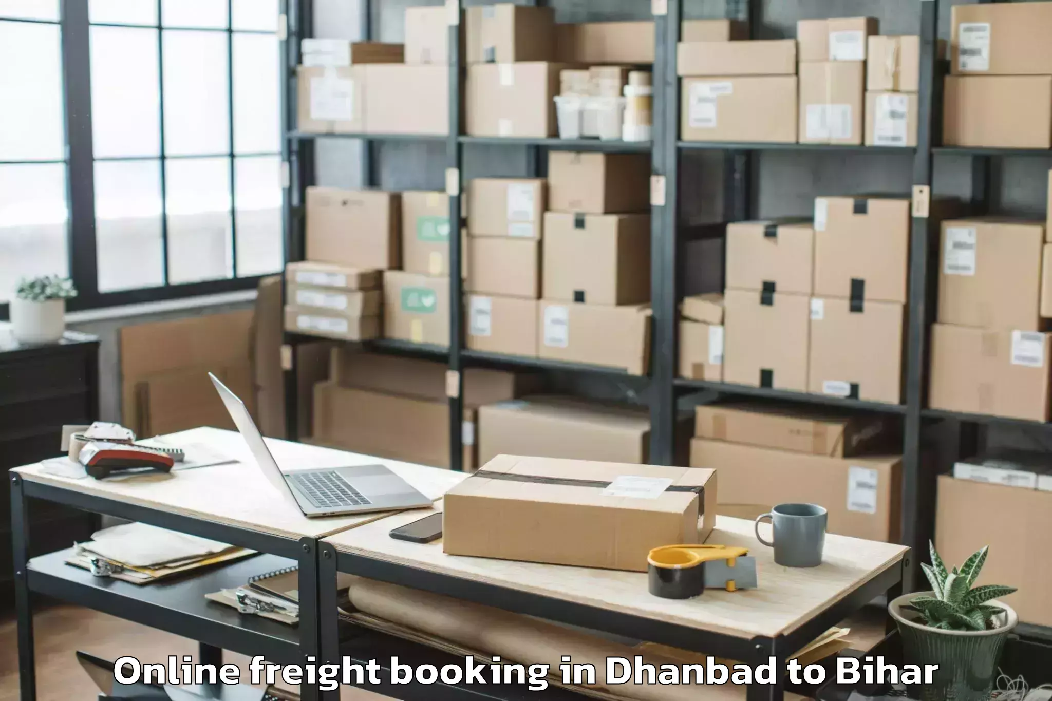 Dhanbad to Warisaliganj Online Freight Booking